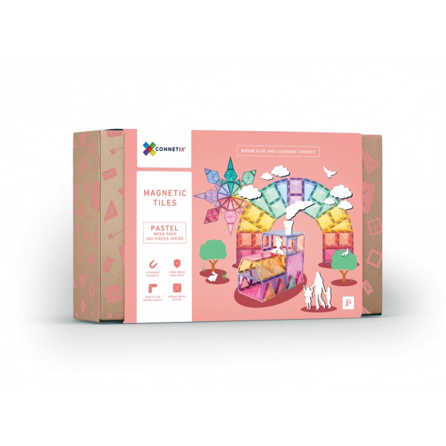 Klocki magnetyczne Connetix - Pastel Mega Pack 202 el.