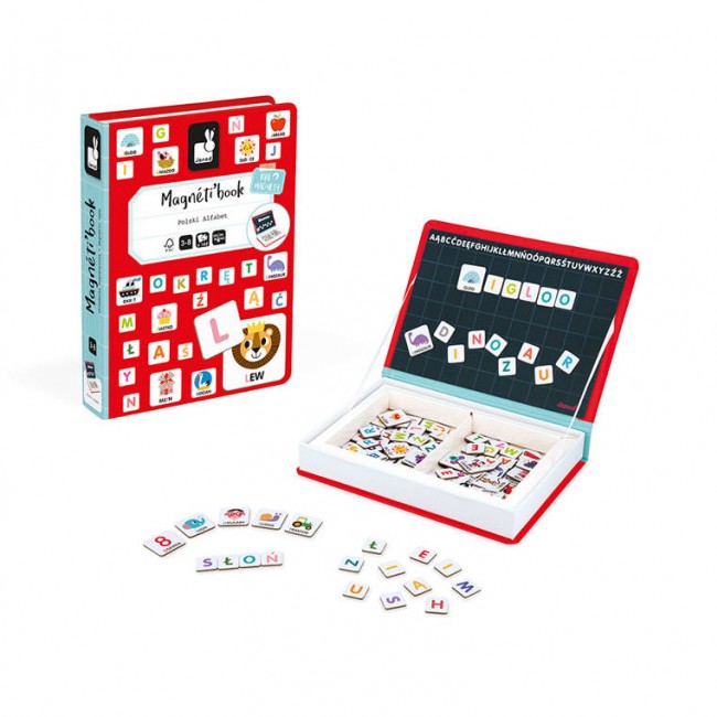 Magnetyczna układanka Magnetibook Janod - Polski Alfabet