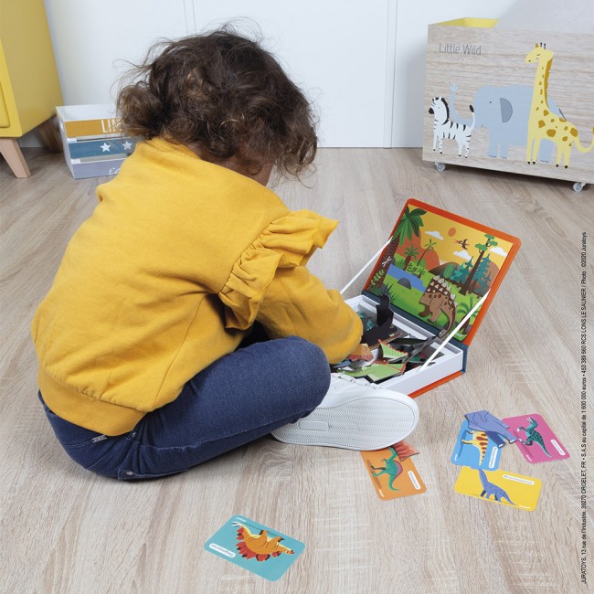 Magnetyczna układanka Magnetibook Janod - Dinozaury