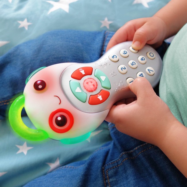 Muzyczny pilot TV dla maluszków w pudełku B. Toys - Grab n’ Zap