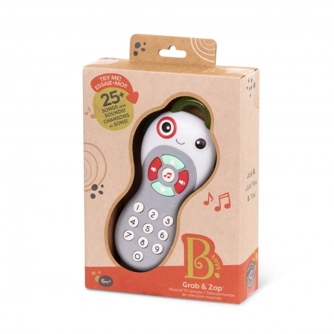 Muzyczny pilot TV dla maluszków w pudełku B. Toys - Grab n’ Zap