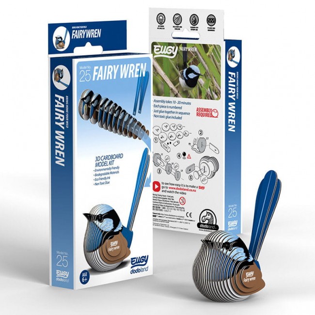 Eko Układanka 3D Eugy - Strzyżyk Ptaszek