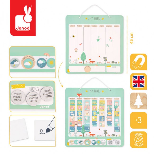 Planer tygodniowy magnetyczny Janod