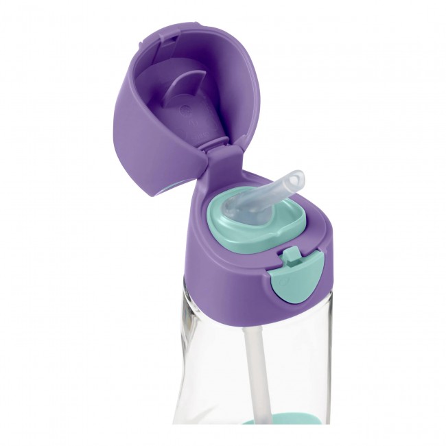 Tritanowa butelka ze słomką 450 ml B.box - Lilac Pop