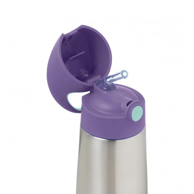 Termobutelka ze słomką 350 ml B. box - Lilac Pop