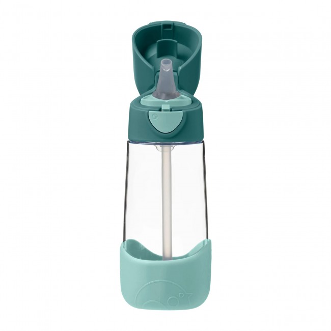 Tritanowa butelka ze słomką 450 ml B.box - Emerald Forest