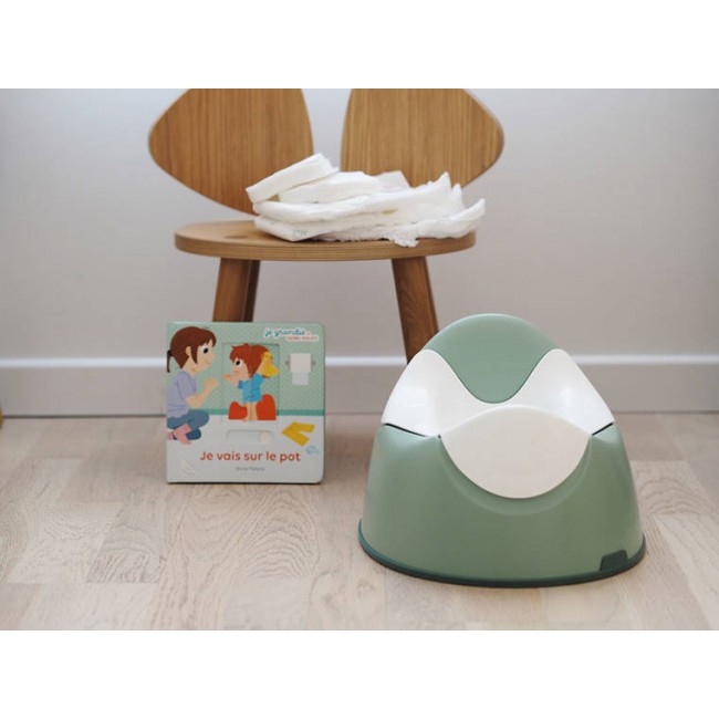 Nocnik z wyjmowanym wkładem Beaba - Sage Green