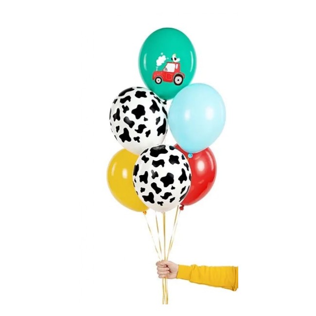 Balony 6 szt Party Deco - Farma 30 cm