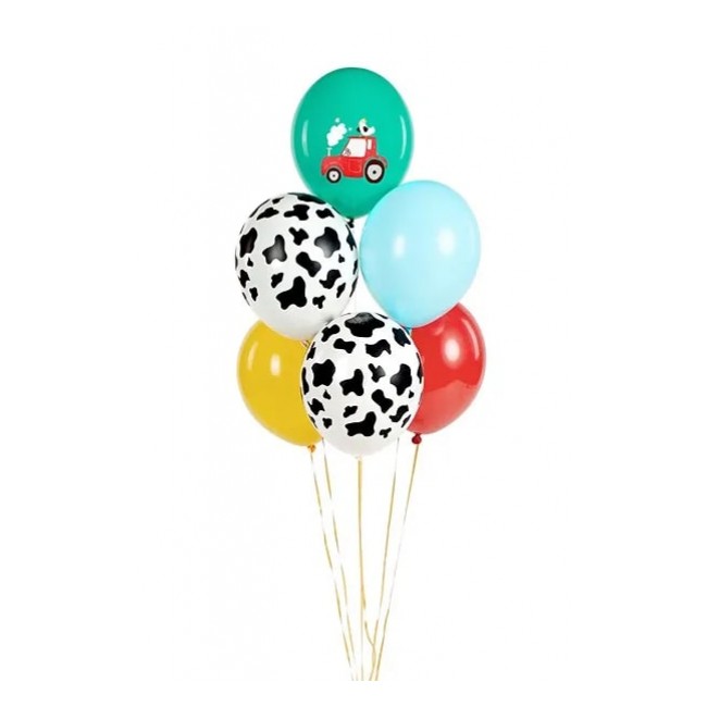 Balony 6 szt Party Deco - Farma 30 cm