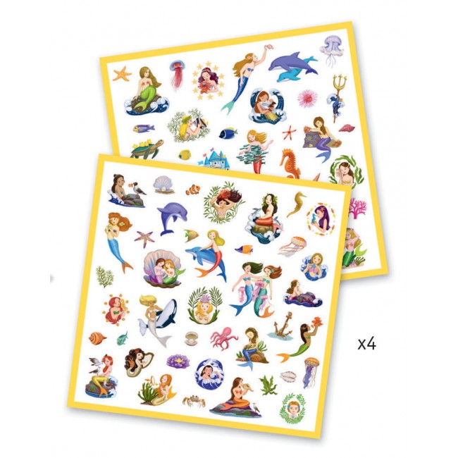 Zestaw naklejek 160 szt Djeco - Syrenki