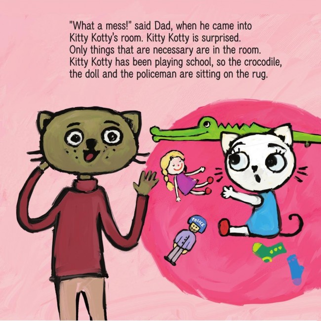 Książka "Kicia Kocia sprząta w języku angielskim" wydawnictwo Media Rodzina