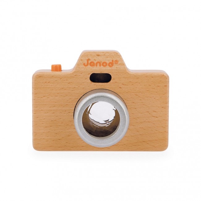 Drewniany aparat fotograficzny z dźwiękiem i lampą błyskową Janod