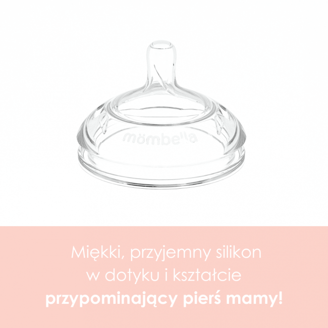 Smoczek do Butelki Antykolkowej Breast Shape Mombella - Rozmiar M
