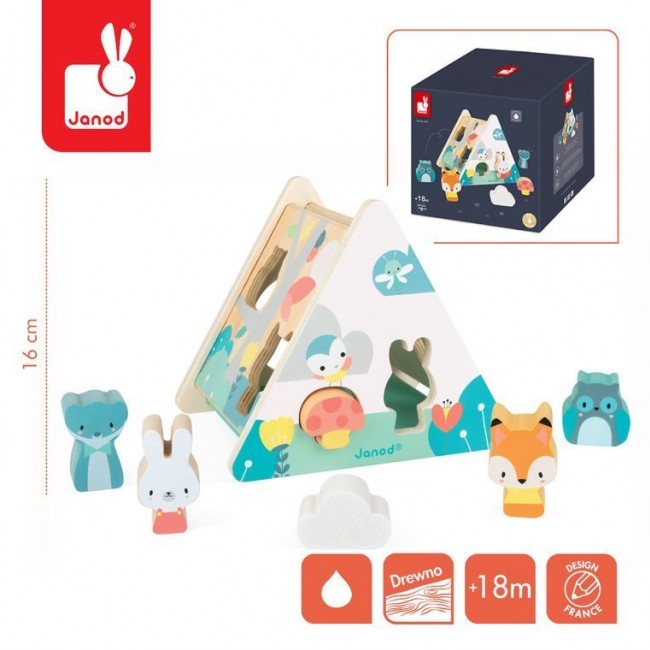Trójkątny sorter kształtów Janod - Pure