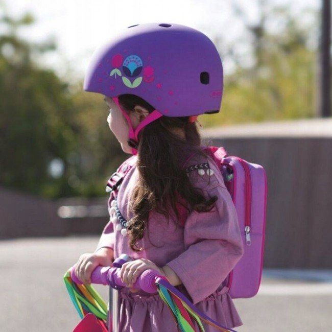 Kask na rower/hulajnogę Micro - Floral Purple S