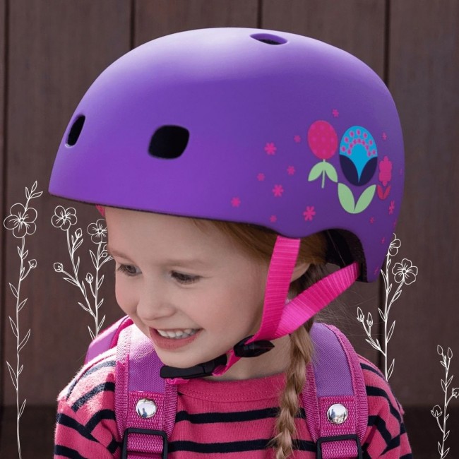 Kask na rower/hulajnogę Micro - Floral Purple S