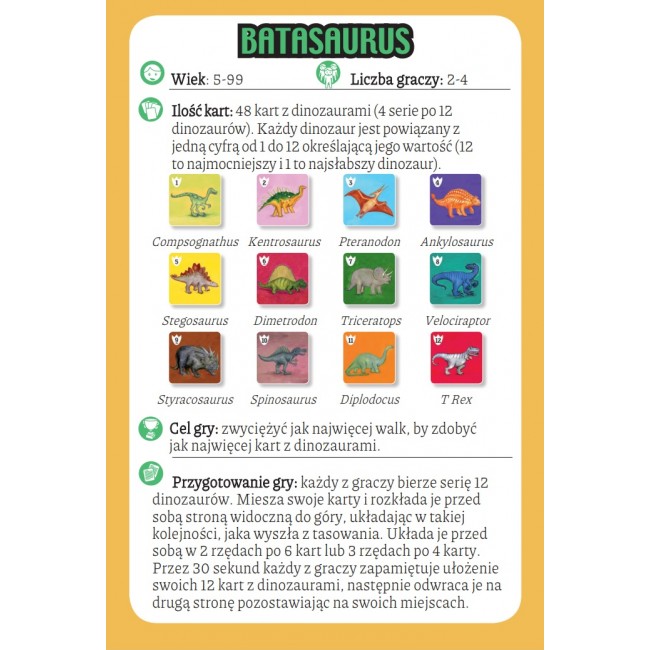 Gra karciana Djeco - Batsaurus