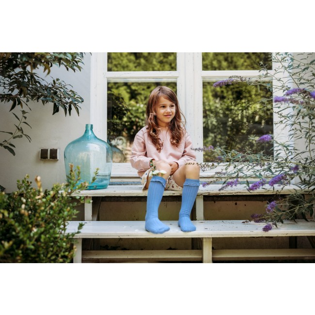 Podkolanówki Mono Baby Mama's Feet - Niebieskie 0-1 lat