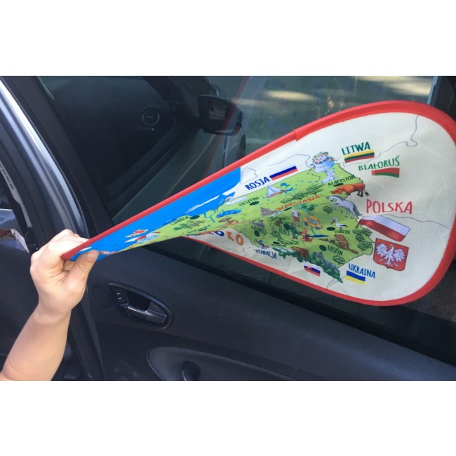 Osłonki przeciwsłoneczne z mapą Europy Tuloko - 2szt