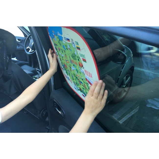 Osłonki przeciwsłoneczne z mapą Europy Tuloko - 2szt