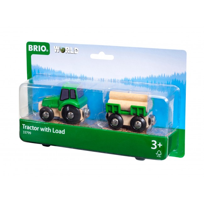 Traktor z Przyczepą i Drewnem BRIO World