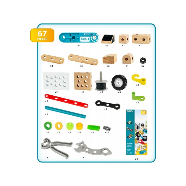 Zestaw z Silniczkiem Pull Back 67 el. BRIO Builder