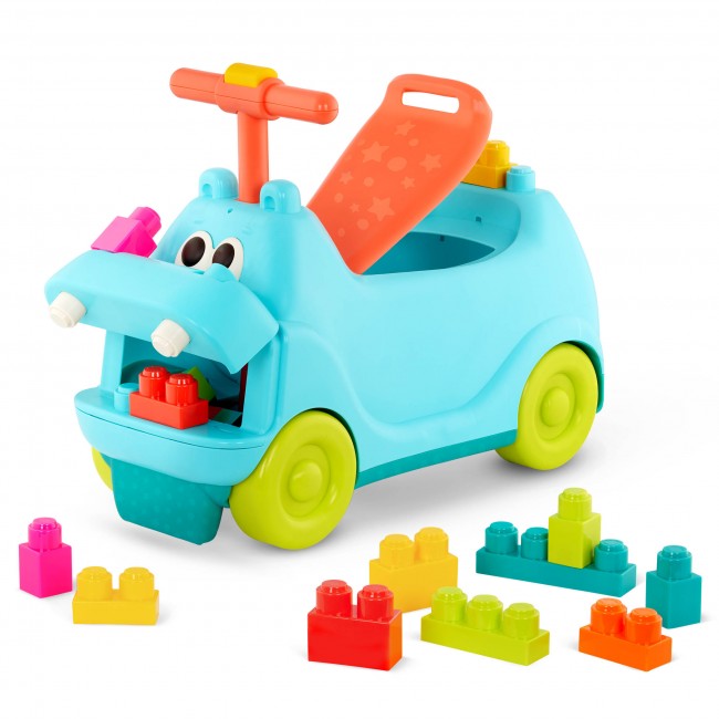 Jeździk z klockami - Hipopotam B. Toys - Locbloc Hippo
