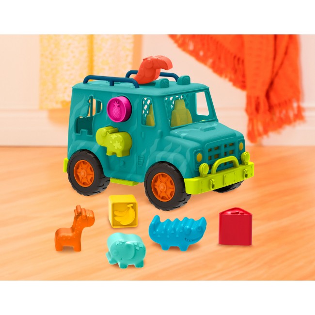 Ciężarówka ratunkowa dla zwierząt z klockami sorterami B. Toys