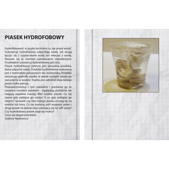 Mini eksperymenty The Purple Cow - Piasek hydrofobowy