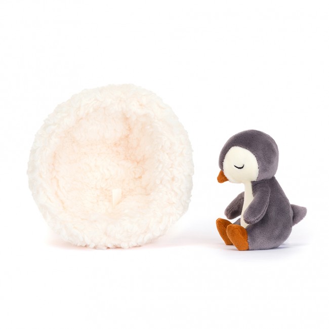 Pluszowy pingwin z gniazdkiem Jellycat - Hibernating 13 x 13 cm