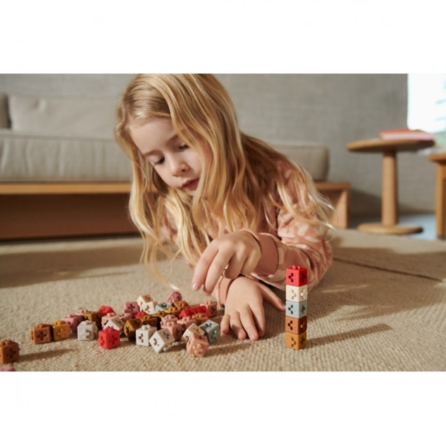 Silikonowe klocki Liewood - Dusty raspberry multi mix 50 szt.