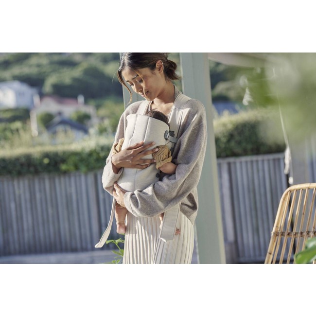 Nosidełko BABYBJORN MINI 3D Jersey - Jasny beż