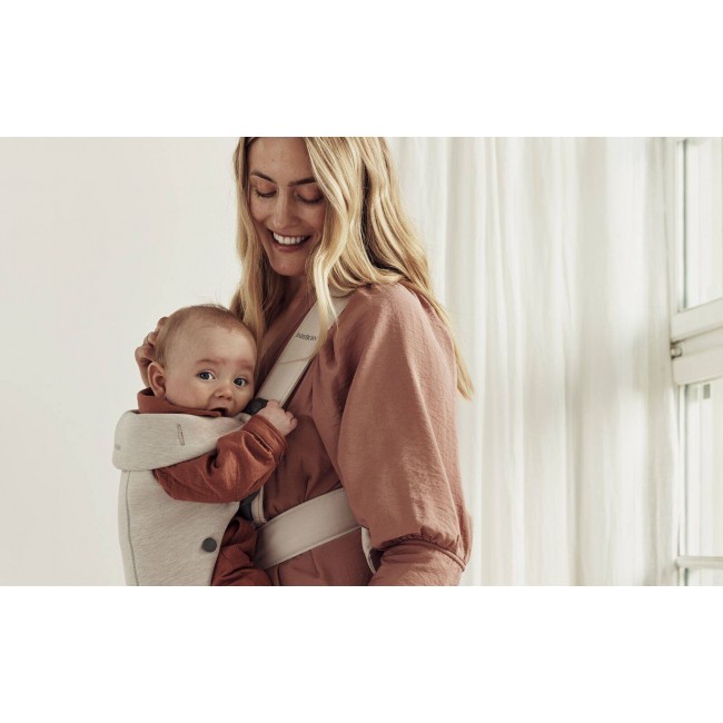 Nosidełko BABYBJORN MINI 3D Jersey - Jasny beż