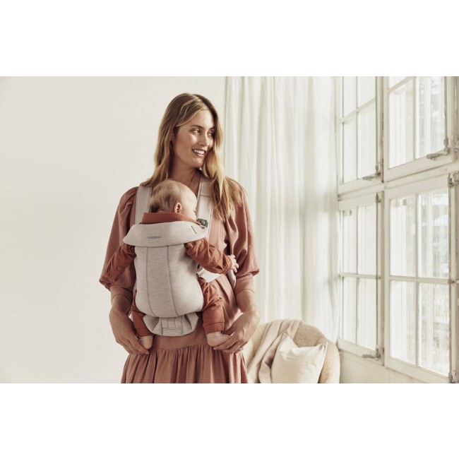 Nosidełko BABYBJORN MINI 3D Jersey - Jasny beż