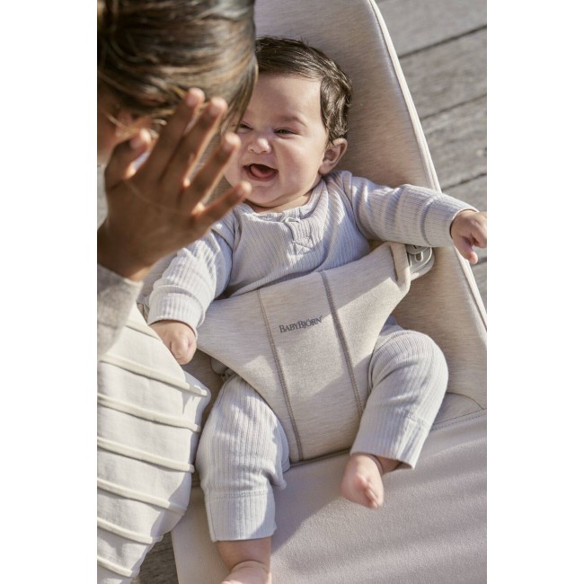 Leżaczek BABYBJORN BLISS 3D Jersey - Jasny Beż