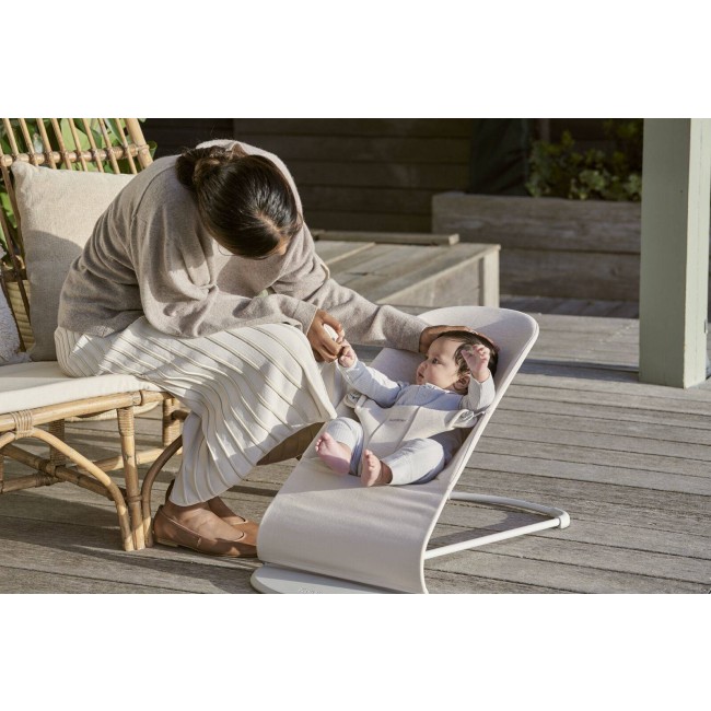 Leżaczek BABYBJORN BLISS 3D Jersey - Jasny Beż