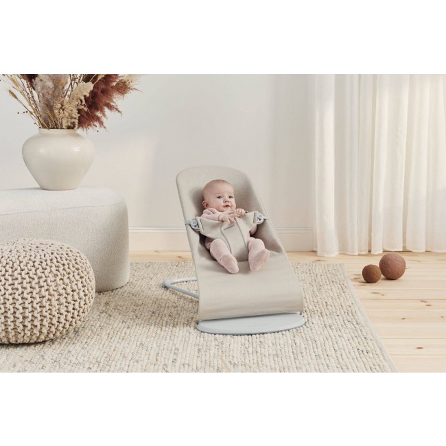 Leżaczek BABYBJORN BLISS 3D Jersey - Jasny Beż