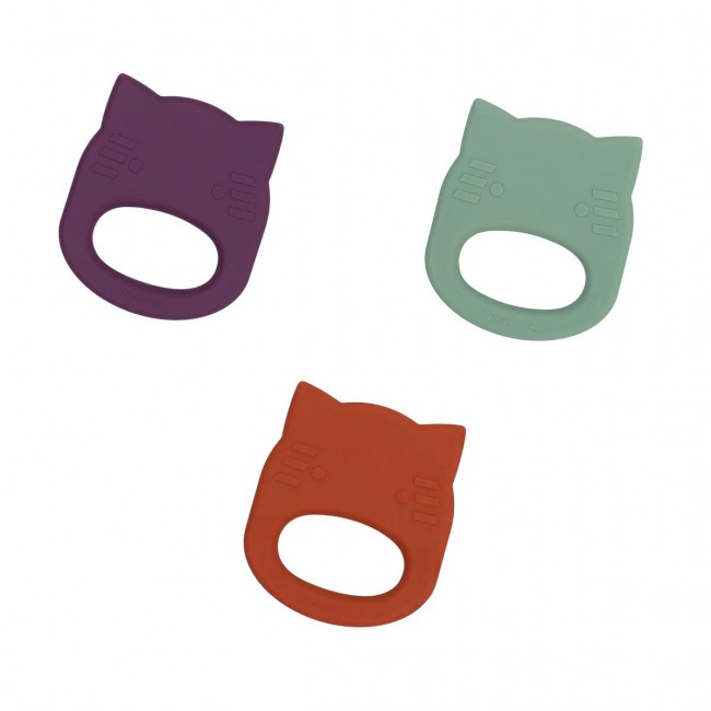 Silikonowy gryzak We Might be Tiny Kot - Plum