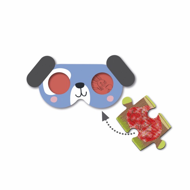 Puzzle z magicznymi okularami Apli Kids - Psy 4+