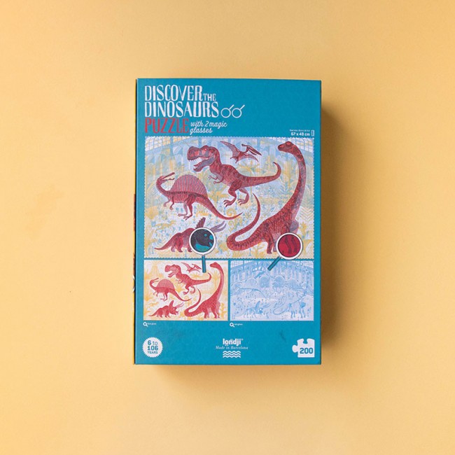 Puzzle edukacyjne z grą Londji - Odkryj Świat Dinozaurów