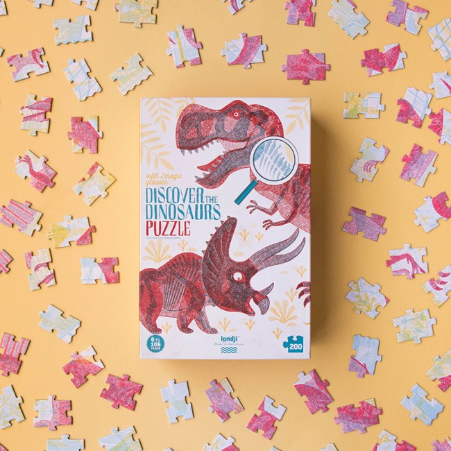 Puzzle edukacyjne z grą Londji - Odkryj Świat Dinozaurów