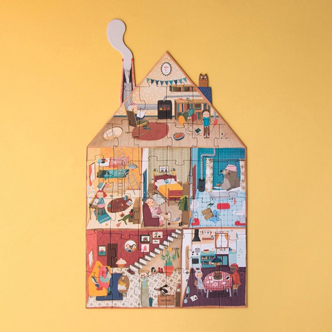 Dwustronne puzzle dla dzieci Londji - Witaj w moim domu