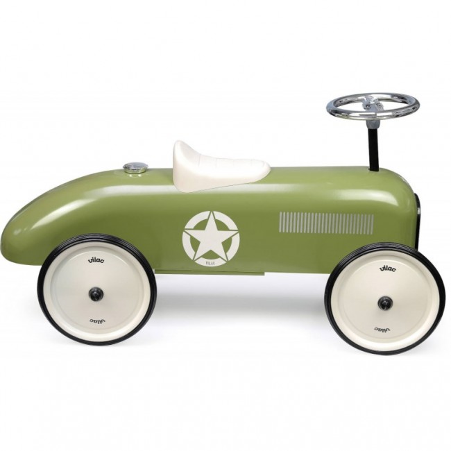 Metalowy jeździk retro Vilac - Khaki Vintage