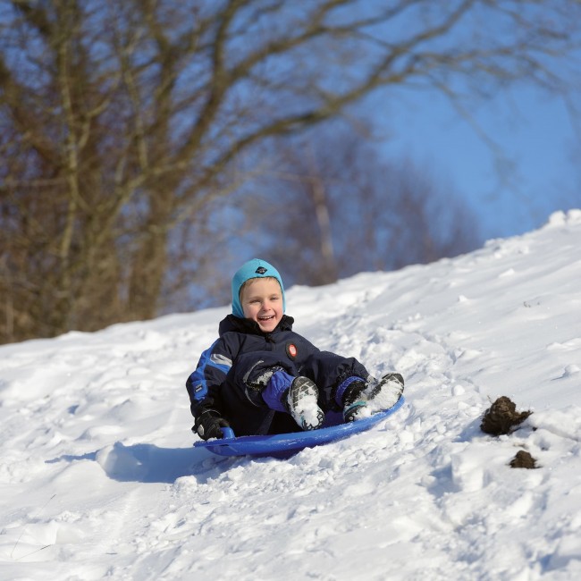 Ślizgacz zjazdowy talerz FunBob Dantoy - Blue