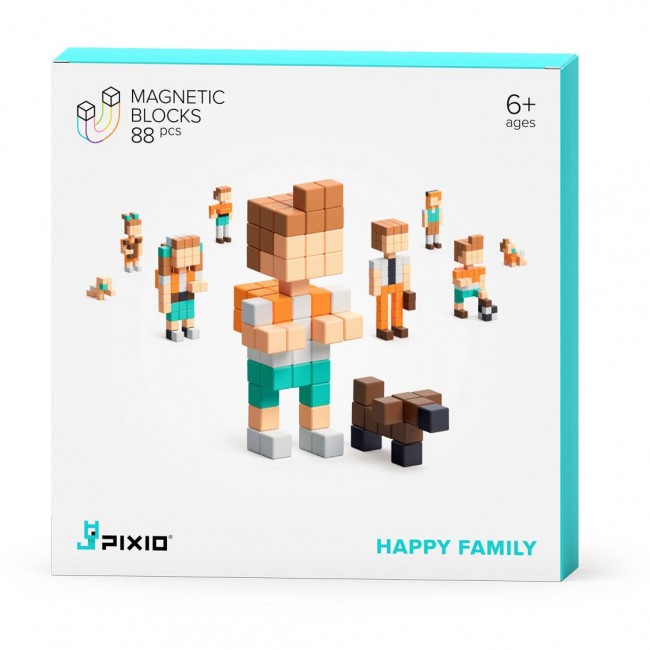 Klocki magnetyczne Pixio - Happy Family