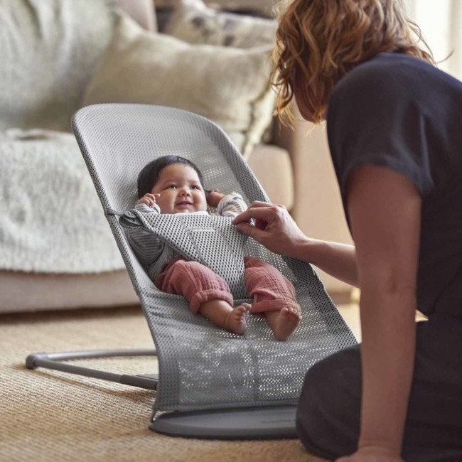Leżaczek BABYBJORN BLISS MESH - Szary