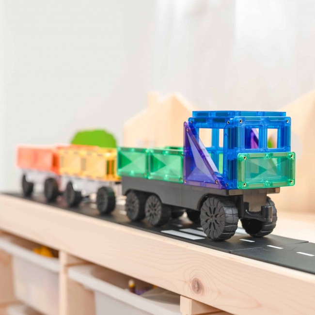 Klocki magnetyczne Connetix - Rainbow Transport Pack 50 el.