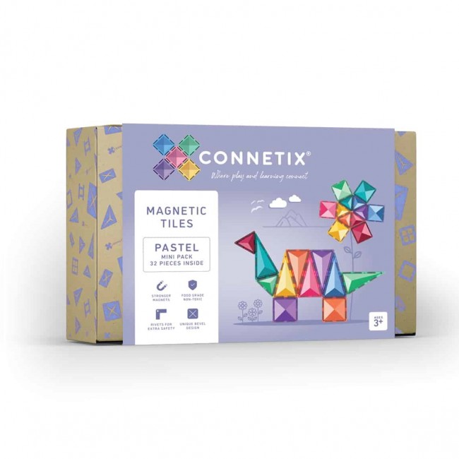 Klocki magnetyczne Connetix -  Pastel Mini Pack 32 el.
