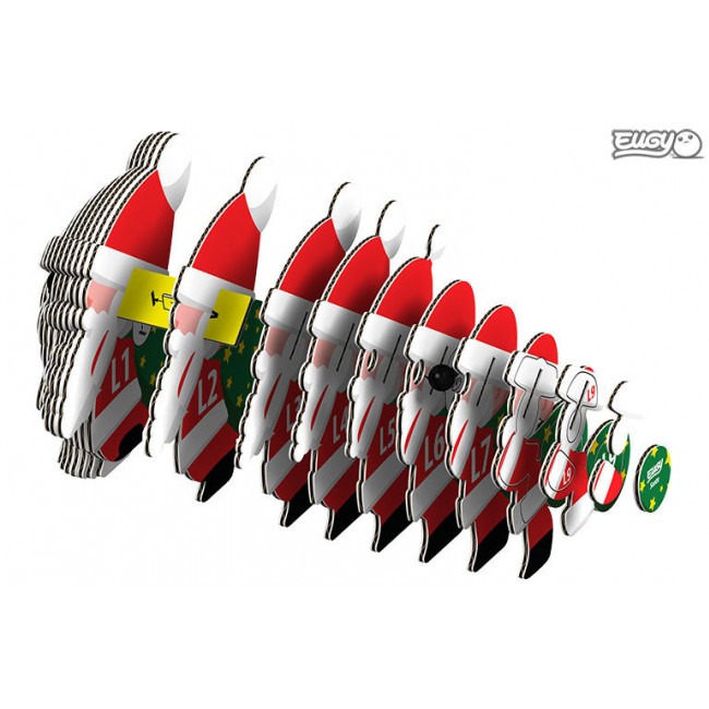 Eko Układanka 3D Eugy - Święty Mikołaj