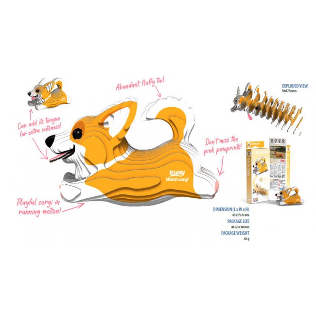 Eko Układanka 3D Eugy - Corgi